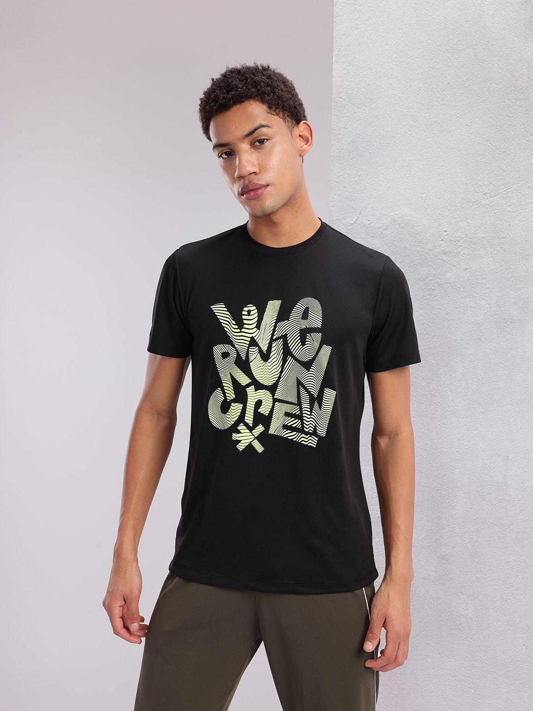 HRX by Hrithik Roshan Couple Collection Typography Printed Rapid Dry Running T-shirt