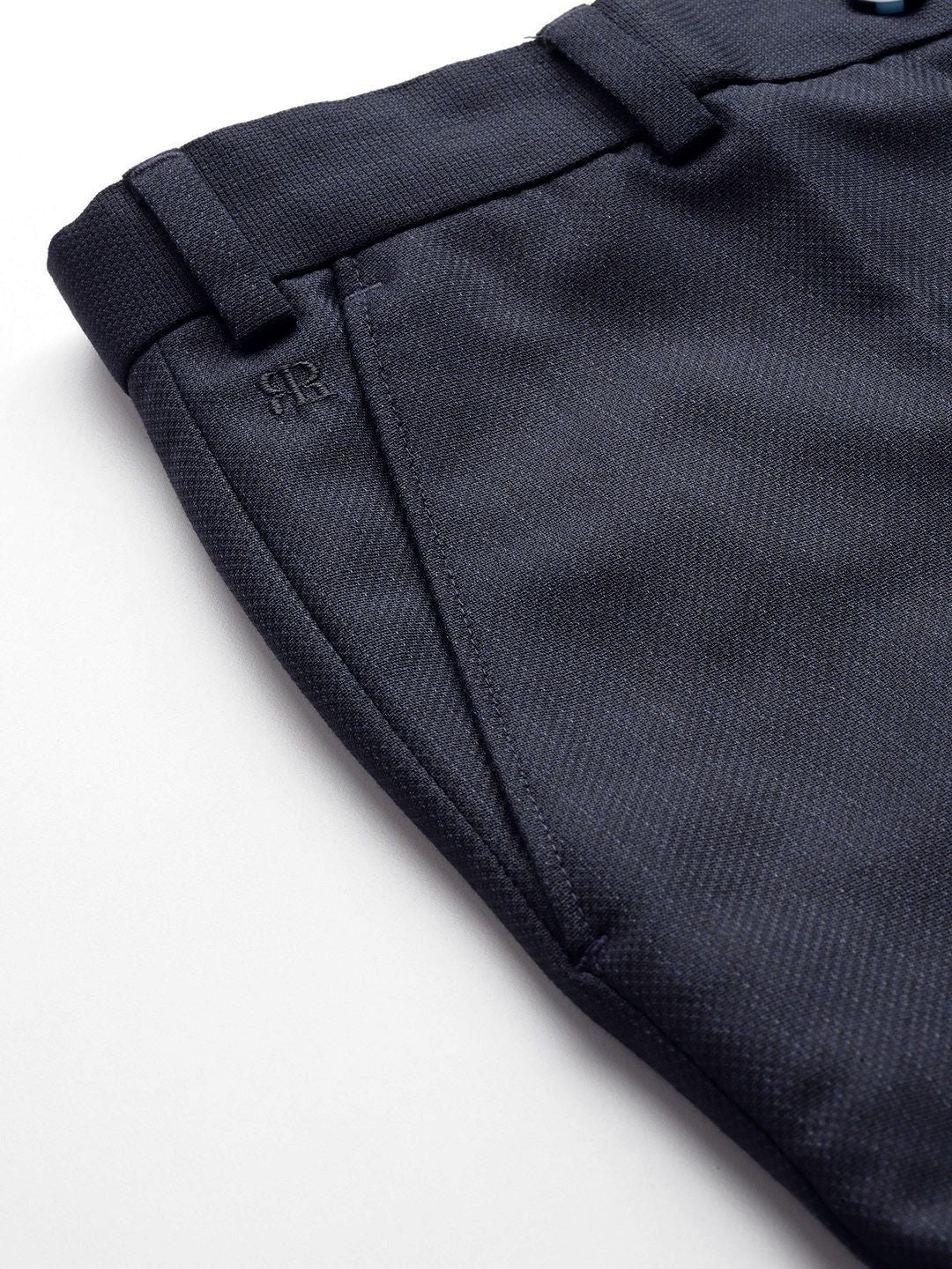 Raymond Men Textured Slim Fit Formal Trousers