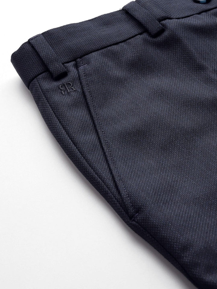 Raymond Men Textured Slim Fit Formal Trousers