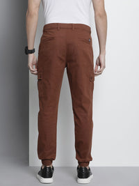 The Indian Garage Co Men Brown Slim Fit Cargos Trousers