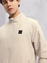 HRX by Hrithik Roshan Brand Logo Detail Mock Collar Lifestyle Bomber Jacket