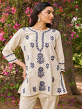 House of Chikankari Women Off White Cotton Chikankari Embroidered Kurta