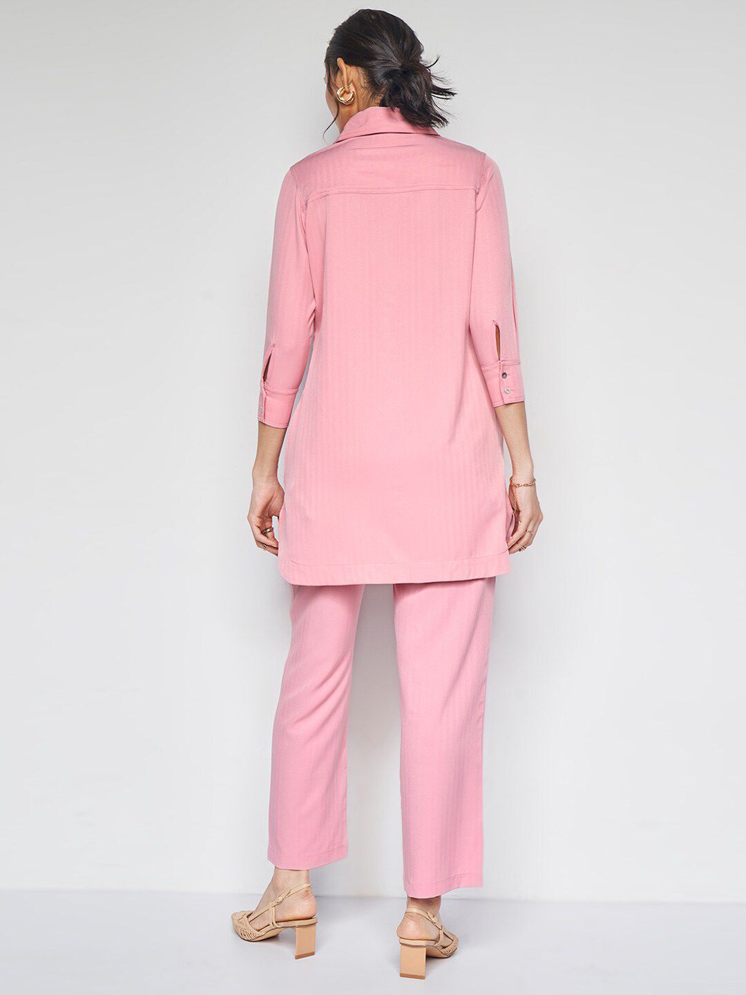 AND Collar Neck Shirt & Mid -Rise Trouser Co-Ords