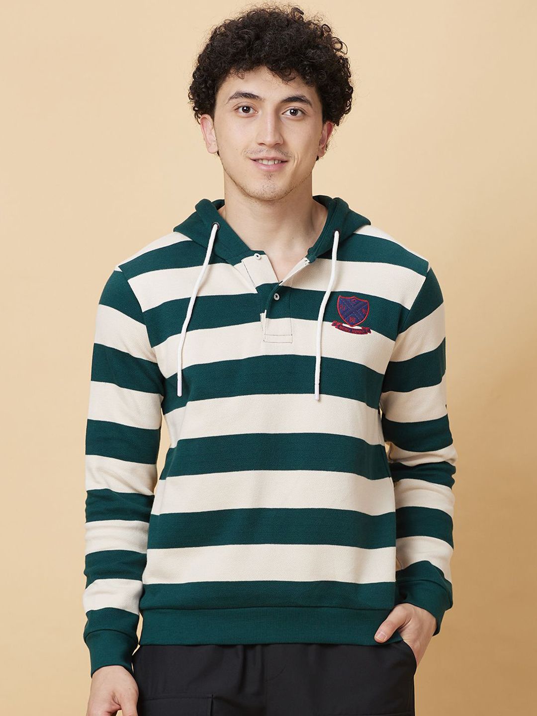 Being Human Striped Hooded Sweatshirt