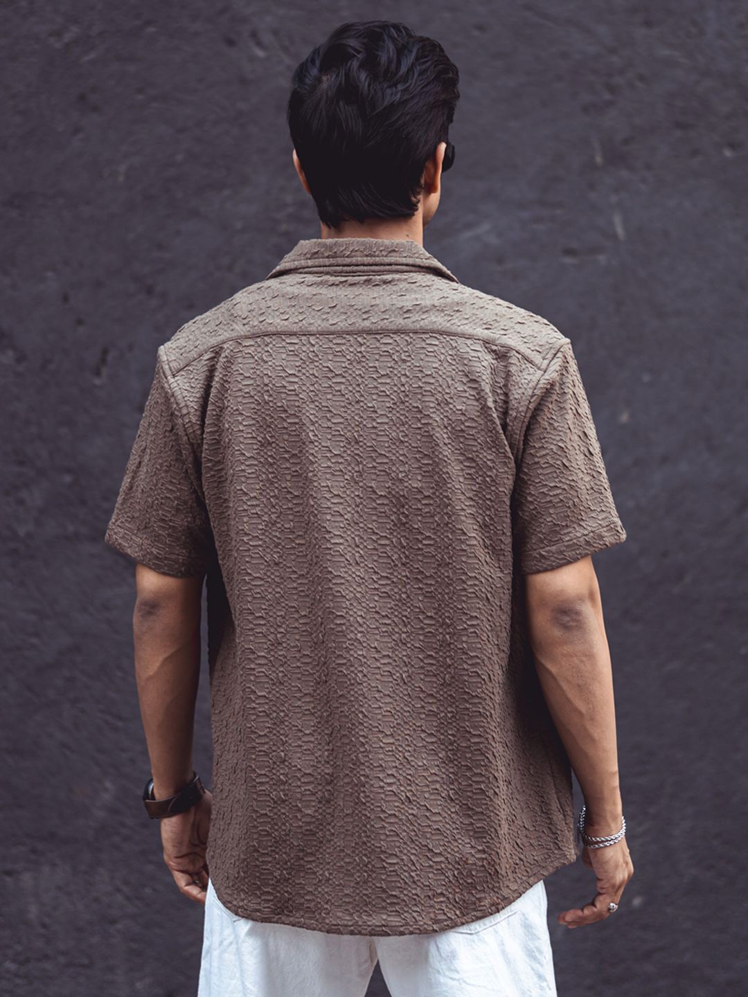 Powerlook Men Textured Casual Shirt