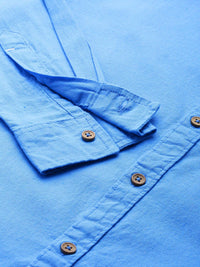 The Indian Garage Co Men Slim Fit Solid Linen Resortwear Shirt