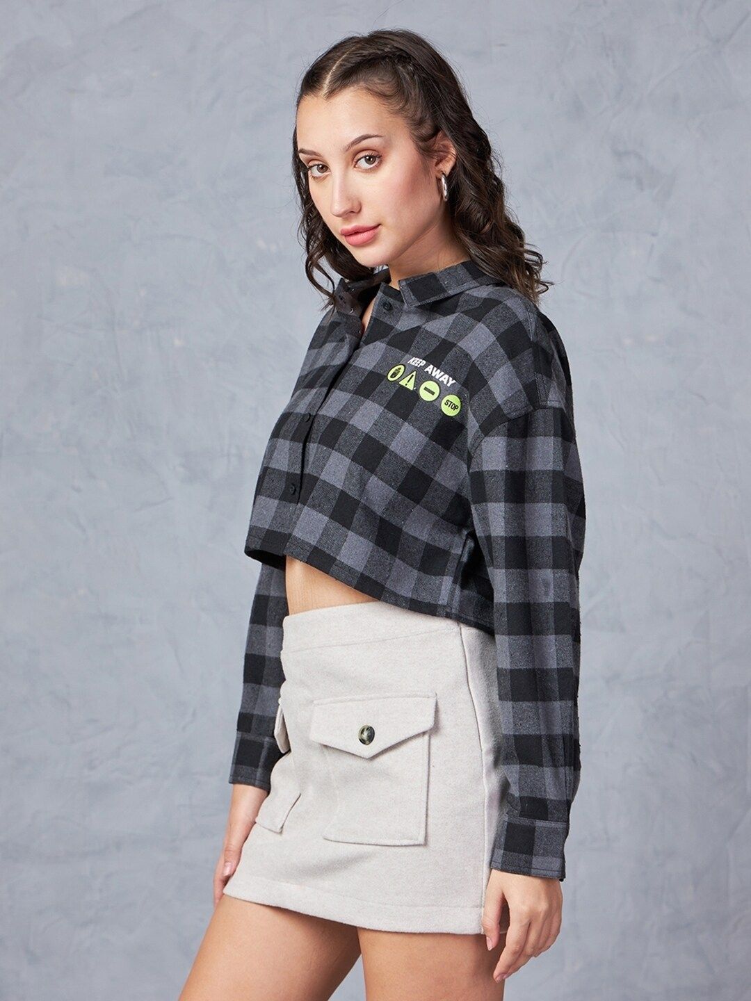 Bewakoof Women Buffalo Checks Opaque Checked Casual Shirt