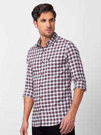 SPYKAR Men Slim Fit Gingham Checked Casual Shirt
