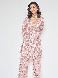 Global Desi Ethnic Printed Kurta with Palazzos