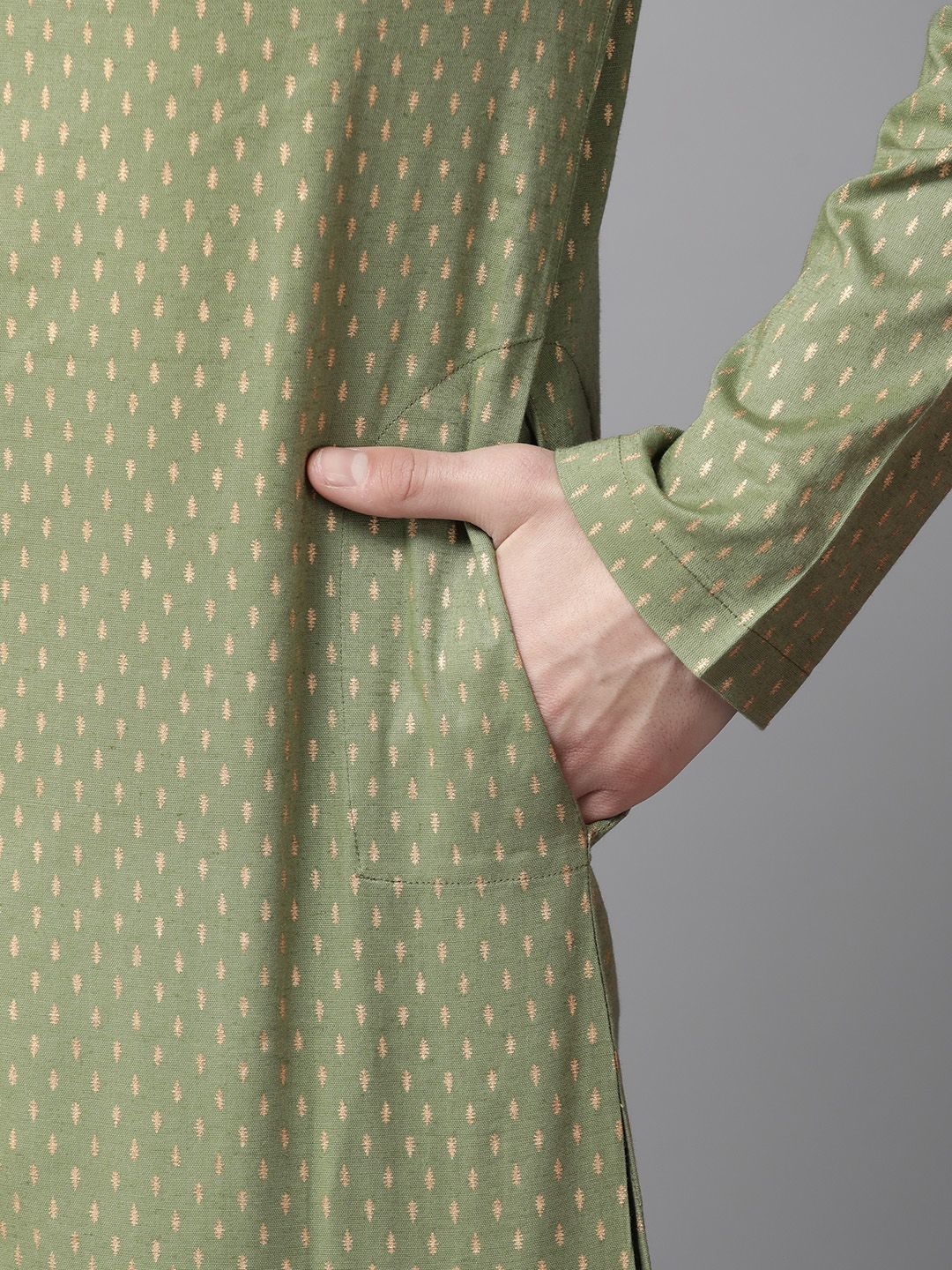 See Designs Men Ethnic Motifs Printed Pure Cotton Kurta With Pyjamas