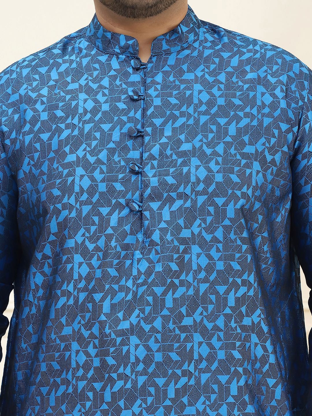 SOJANYA PLUS Plus Size Mandarin Collar Kurta with Pyjama