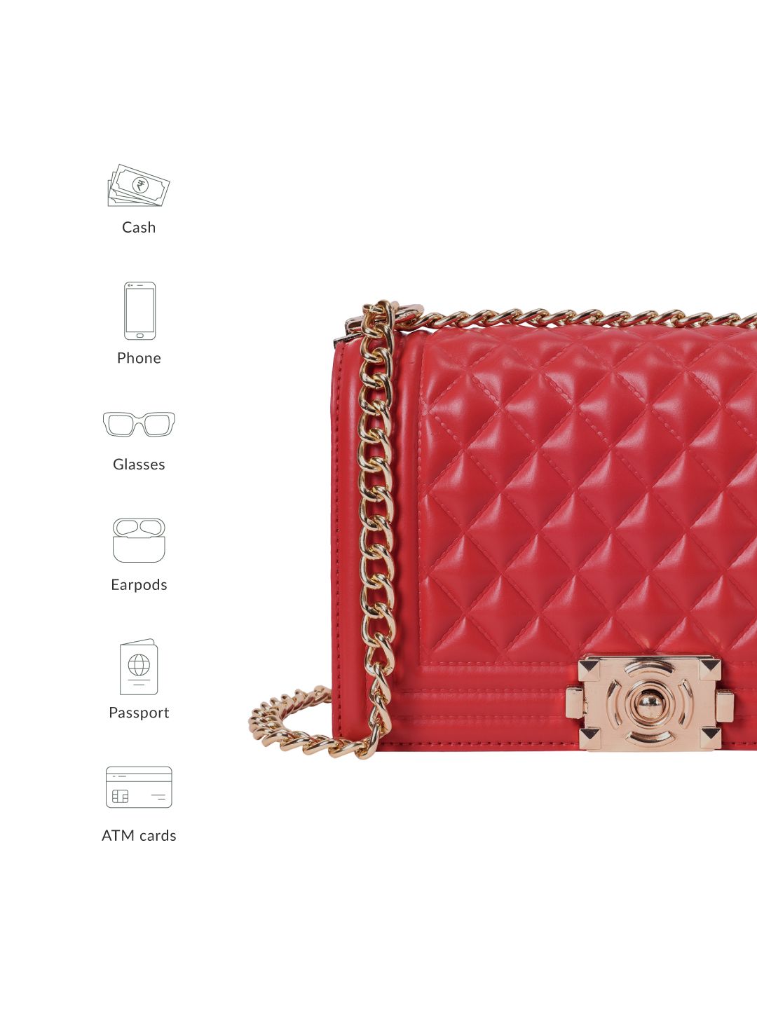 Lino Perros Quilted Structured Shoulder Bag