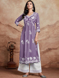 KALINI Women Chikankari Embroidery Kurta