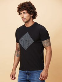Being Human Men Printed Applique T-shirt