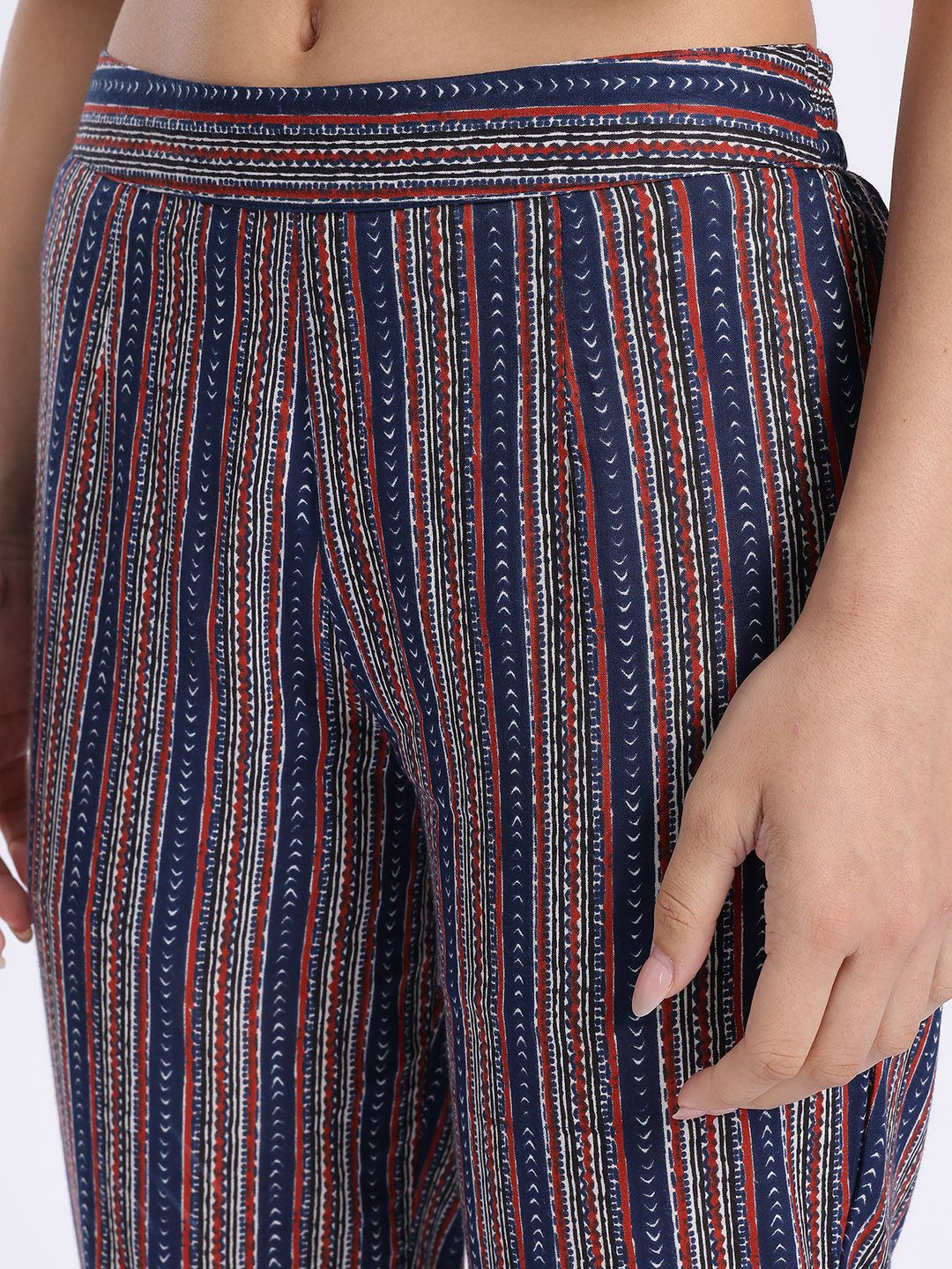 Anouk Ethnic Motifs Print Kurta with Trousers & With Dupatta