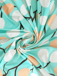 Cortina Turquoise Blue & White Set of 2 Printed Long Door Curtains
