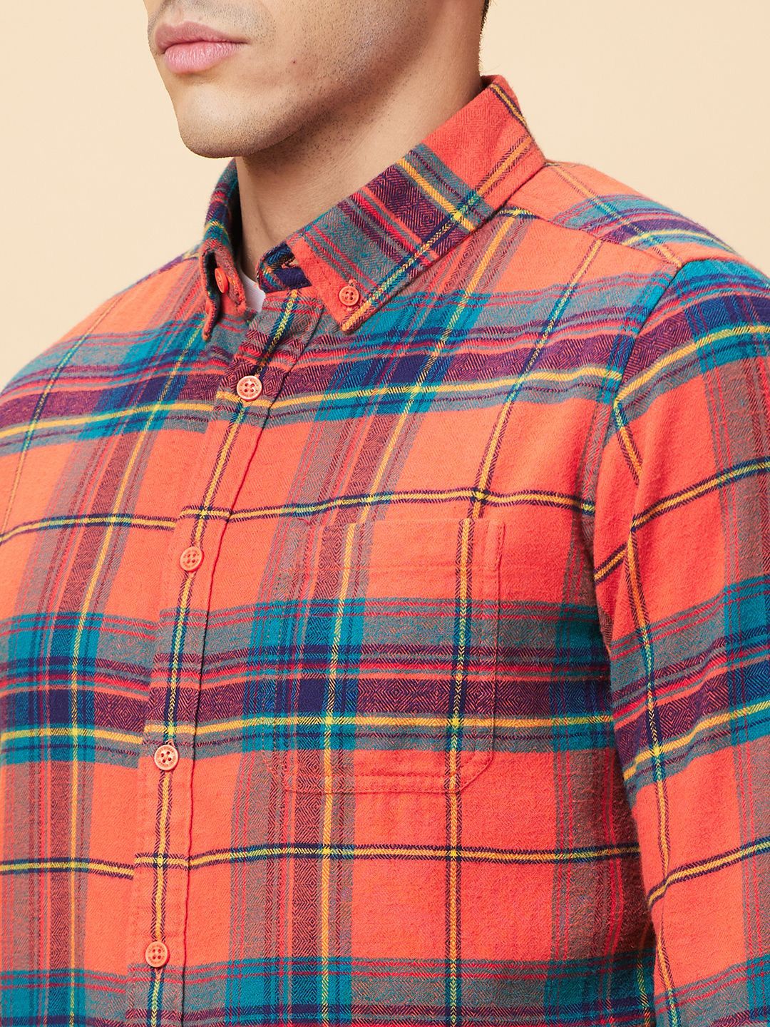 Being Human Men Slim Fit Tartan Checks Opaque Checked Casual Shirt