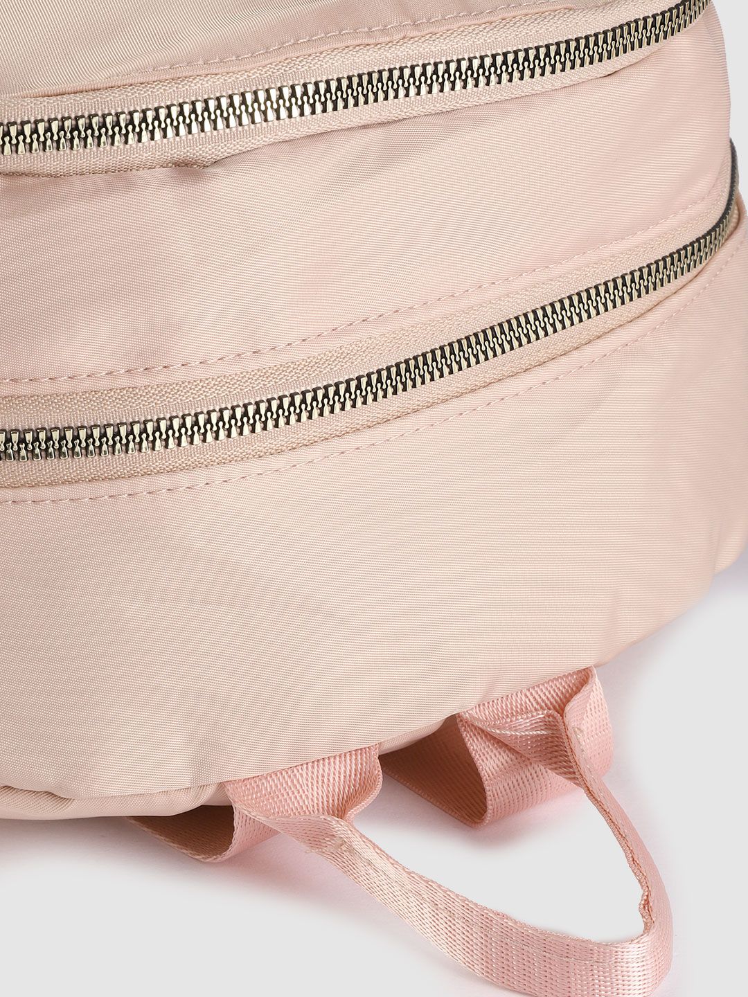 Lino Perros Women Peach-Coloured Solid Laptop Backpack