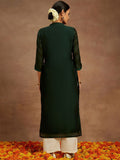 Libas Floral Embroidered Straight Kurta