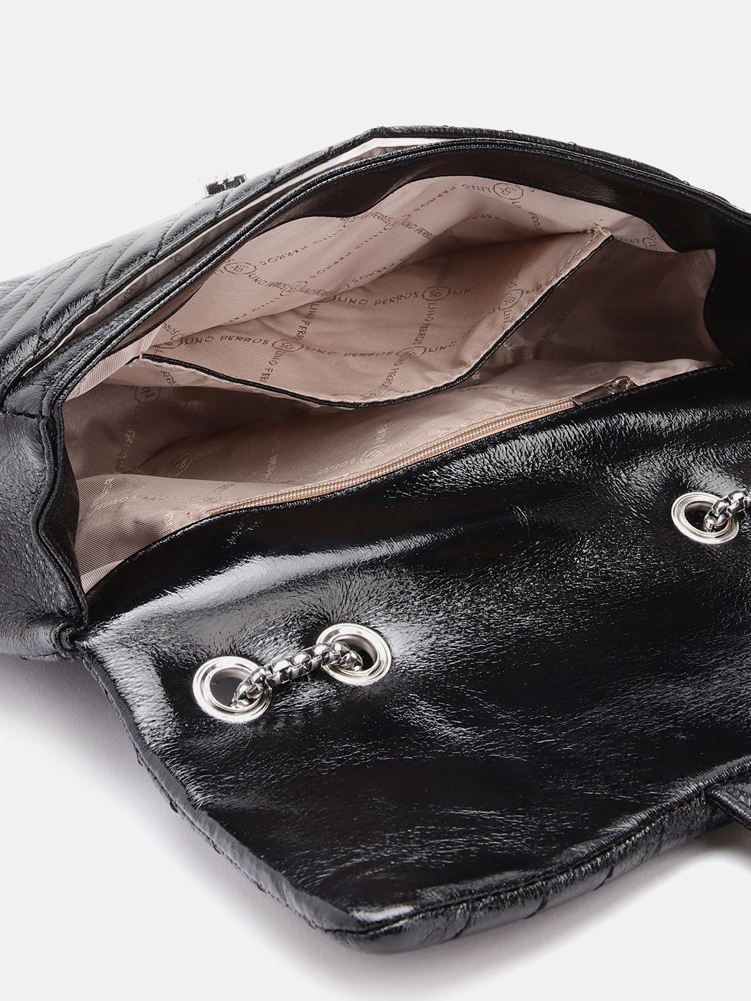 Lino Perros Structured Shoulder Bag with Quilted Detail