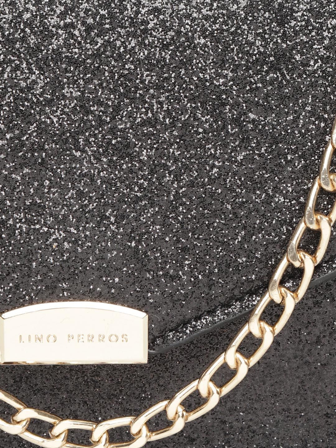 Lino Perros Black Shimmer Sling Bag