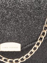 Lino Perros Black Shimmer Sling Bag