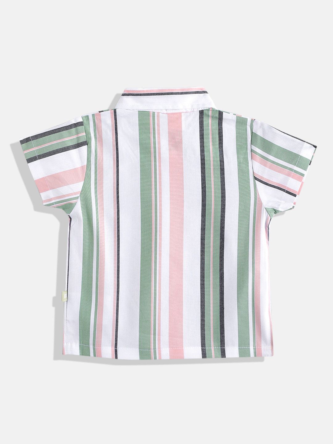 Moms Love Infant Boys Multi Vertical Stripes Pure Cotton Shirt