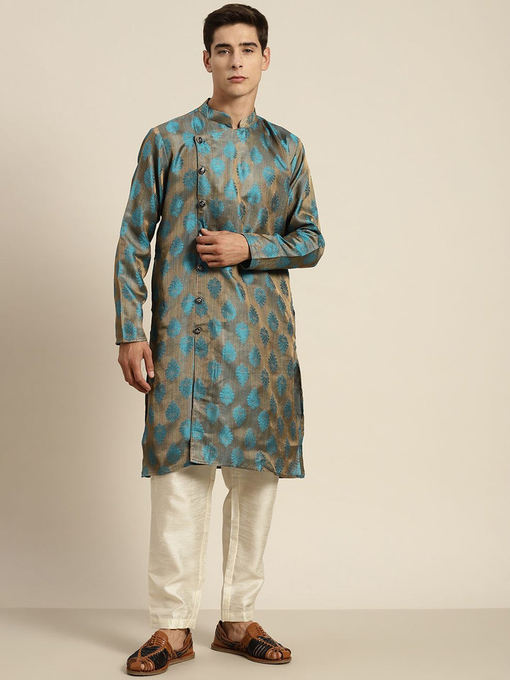 SOJANYA Ethnic Motifs Jacquard Silk Cotton Kurta