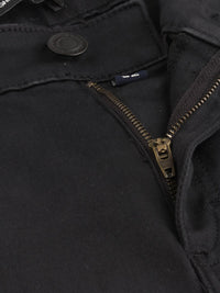 Highlander Men Black Tapered Fit Mid-Rise Clean Look Jeans Regingable