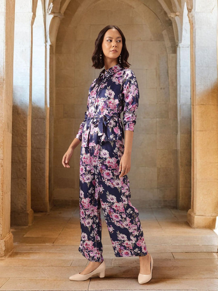 all about you Floral Printed Co-Ords with Tie-Up Belt