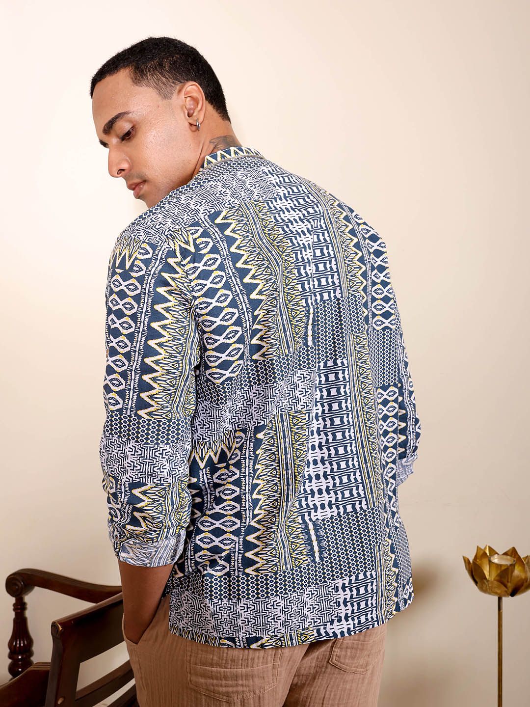 The Indian Garage Co Men Slim Fit Indie Printed Resortwear Shirt