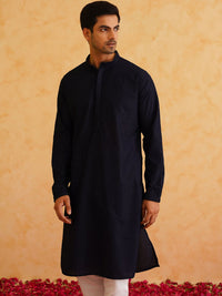 SOJANYA Geometric Embroidered Mandarin Collar Thread Work Straight Kurta