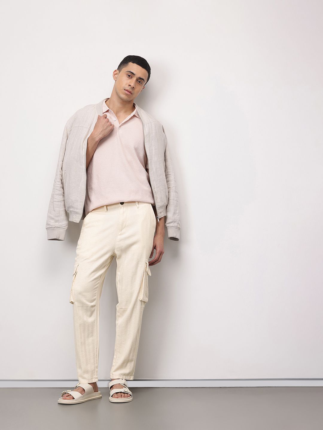 ether Kora Men Cotton Linen Cargos