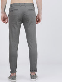 The Indian Garage Co Men Grey Slim Fit Chinos Trousers