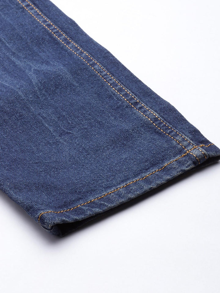 The Indian Garage Co Men Blue Slim Fit Light Fade Stretchable Jeans