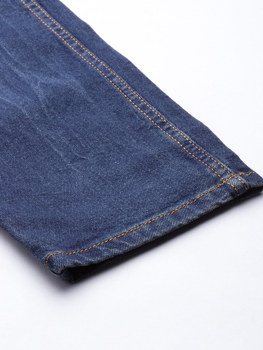 The Indian Garage Co Men Blue Slim Fit Light Fade Stretchable Jeans