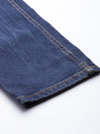 The Indian Garage Co Men Blue Slim Fit Light Fade Stretchable Jeans