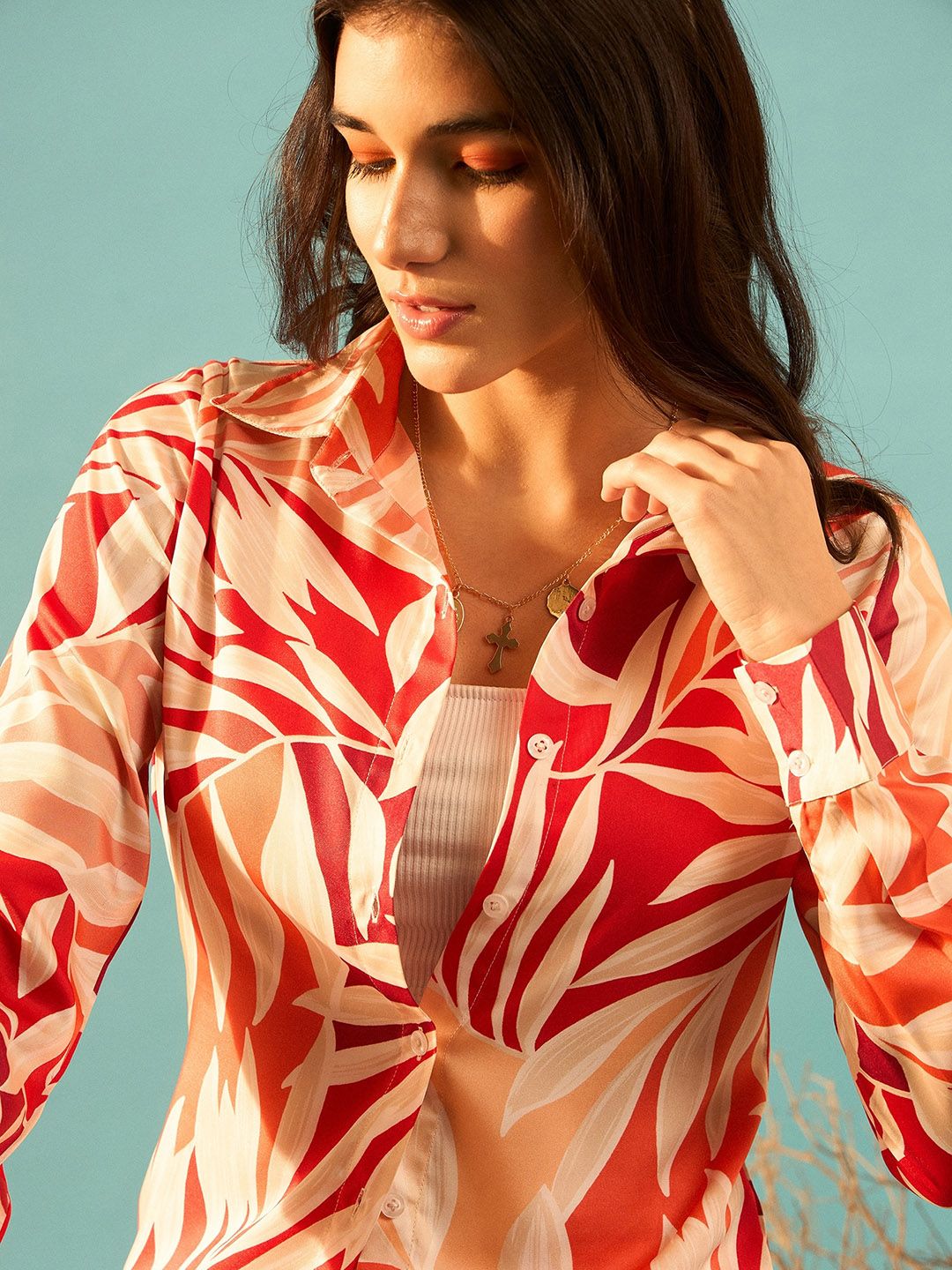 Berrylush Printed Shirt & Shorts