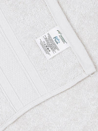 MYTRIDENT White Set of 4 Solid Soft  Plush Cotton Hand Towel