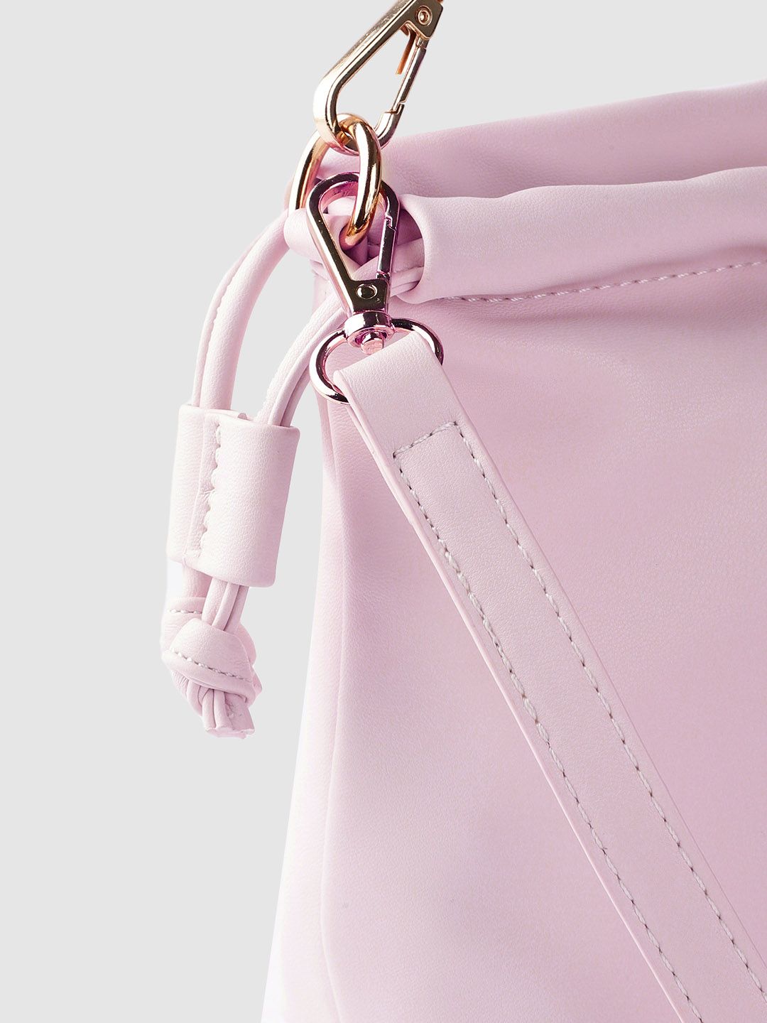 Lino Perros Lavender Structured Handheld Bag with Detachable Sling Strap