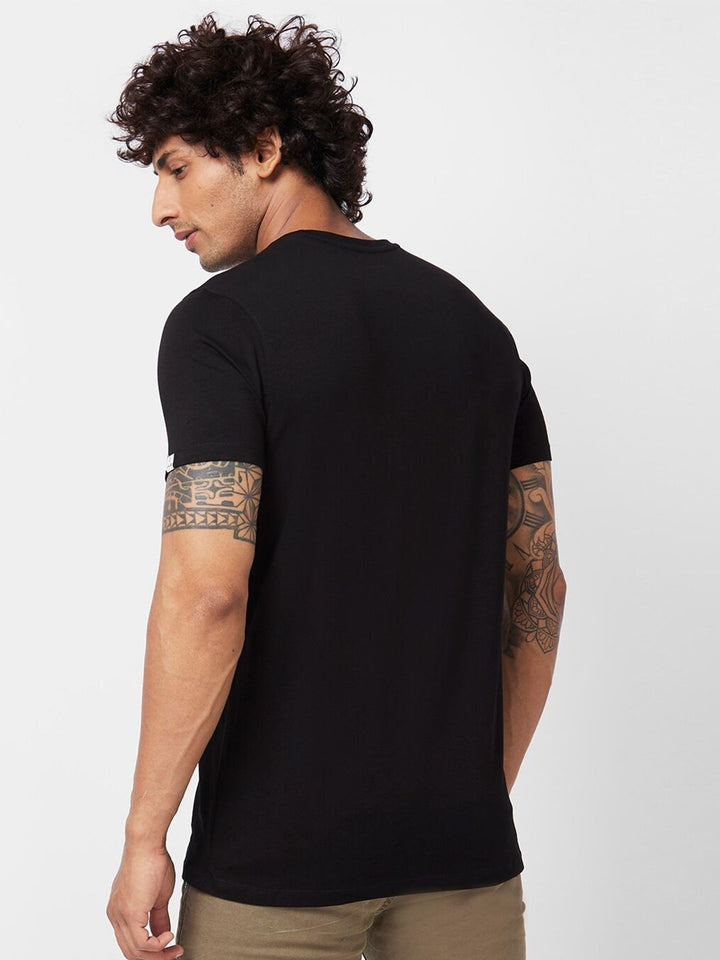 SPYKAR Graphic Printed Slim Fit Cotton T-shirt