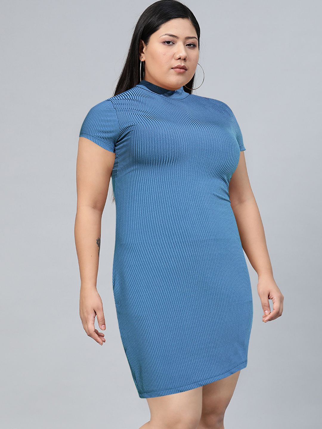 Tokyo Talkies Blue Bodycon Dress