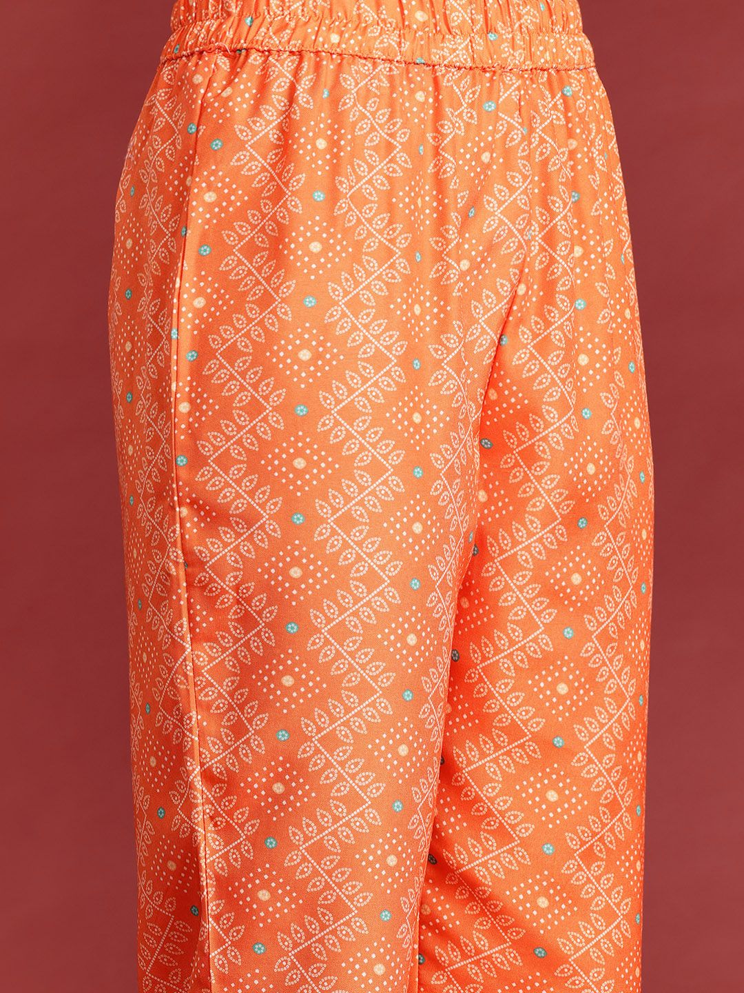 Anouk Ethnic Motifs Printed Regular Kurta With Trousers & With Dupatta