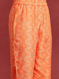 Anouk Ethnic Motifs Printed Regular Kurta With Trousers & With Dupatta