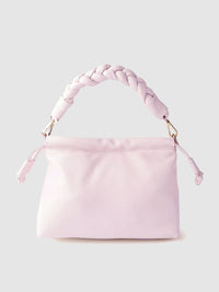 Lino Perros Lavender Structured Handheld Bag with Detachable Sling Strap