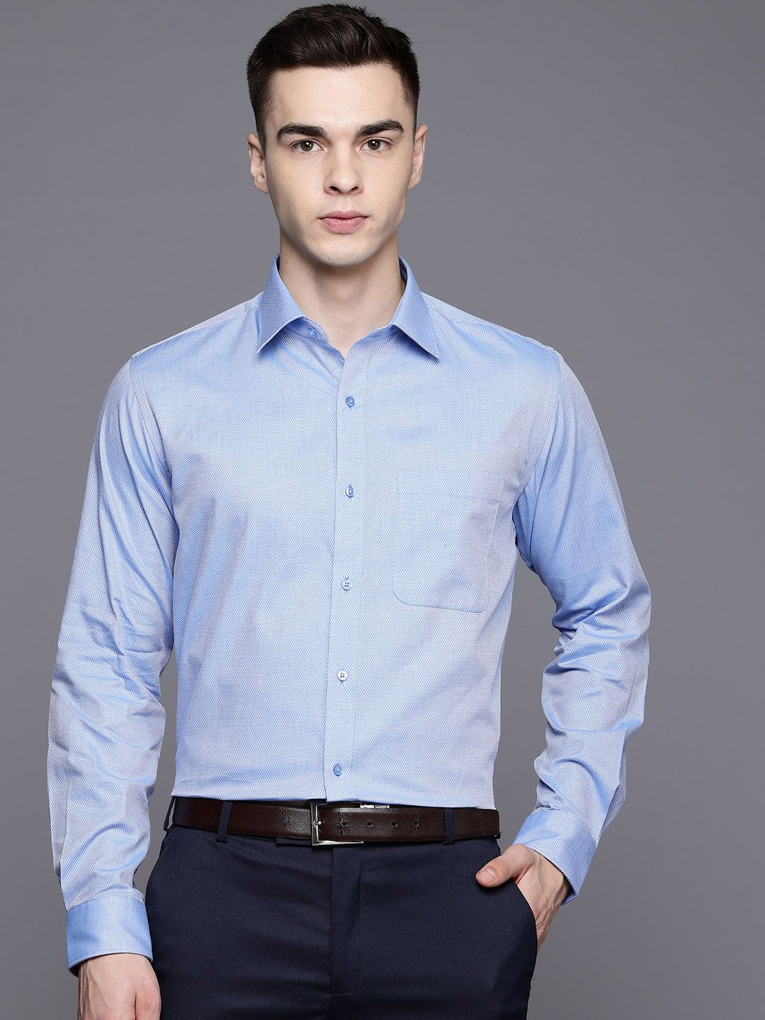Raymond Men Slim Fit Pure Cotton Formal Shirt