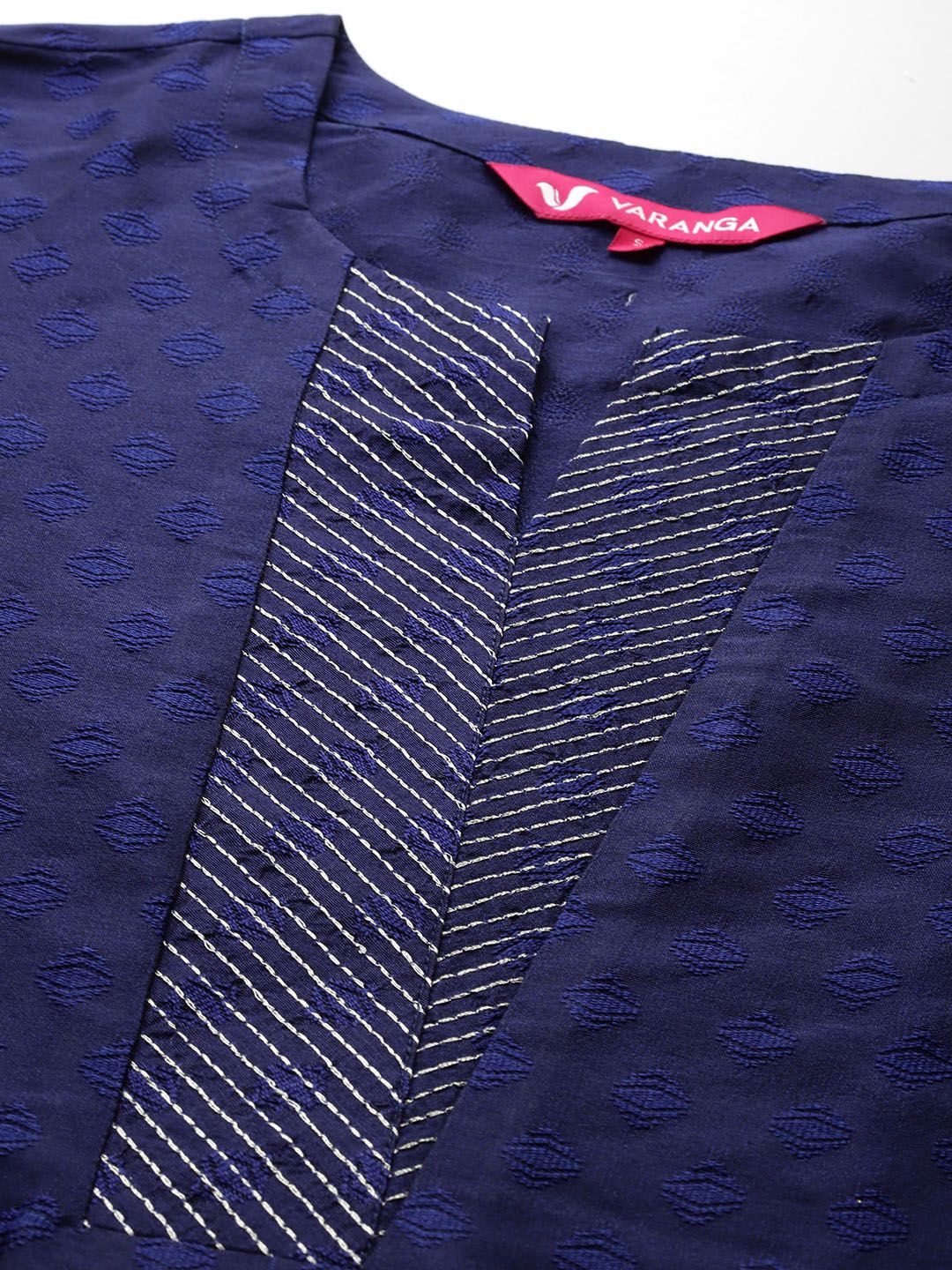 Varanga Woven Design Zari Kurta with Trousers & Dupatta
