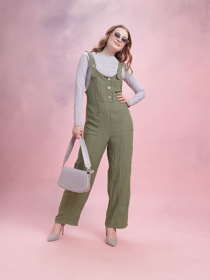 DressBerry Textured Basic Jumpsuit