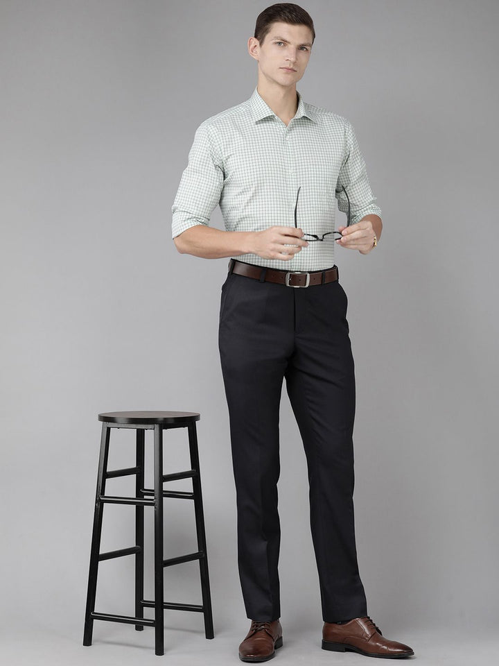 Park Avenue Men Solid Smart Fit Formal Trousers