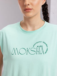 HRX by Hrithik Roshan Women Typography Printed Extended Sleeves Pure Cotton T-shirt